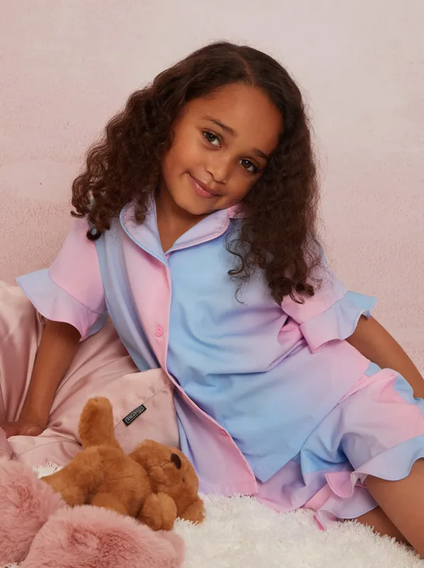 Girls Ombre Pyjama Short Set in Multi sold by Chi Chi London