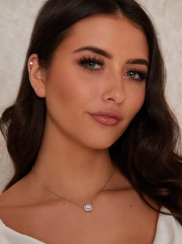 Gemstone Necklace in Silver Tone sold by Chi Chi London