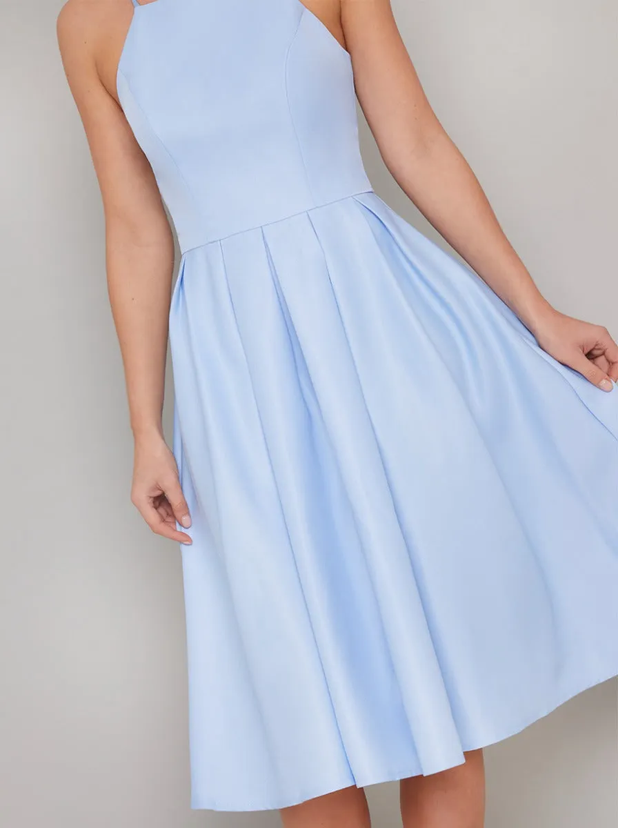 Cami Strap Plain Midi Dress in Blue sold by Chi Chi London product image thumbnail 2
