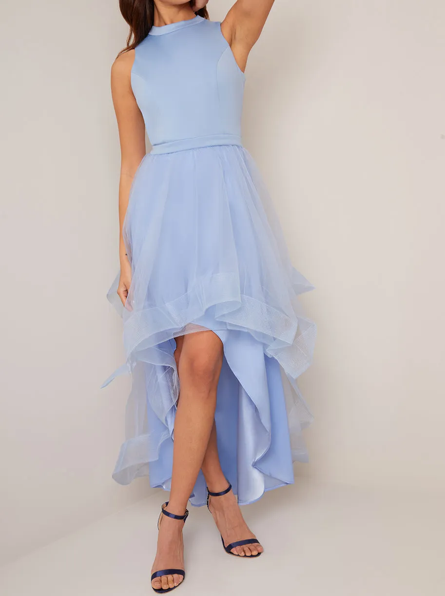 High Neck Tulle Dip Hem Dress sold by Chi Chi London product image thumbnail 2