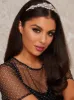 Headband with Gemstone Embellishment in Silver sold by Chi Chi London