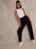 Fine Knit Wide Leg Loungewear Trousers in Black sold by Chi Chi London
