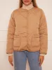Quilted Short Jacket in Camel sold by Chi Chi London
