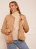 Quilted Short Jacket in Camel sold by Chi Chi London
