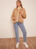 Quilted Short Jacket in Camel sold by Chi Chi London