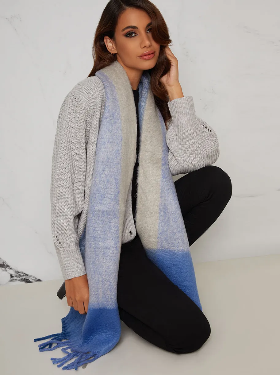 Check Print Soft Scarf in Blue sold by Chi Chi London product image thumbnail 2
