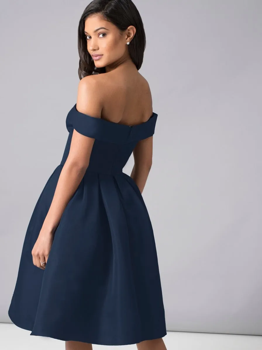 Bardot Skater Dress in Navy sold by Chi Chi London product image thumbnail 3