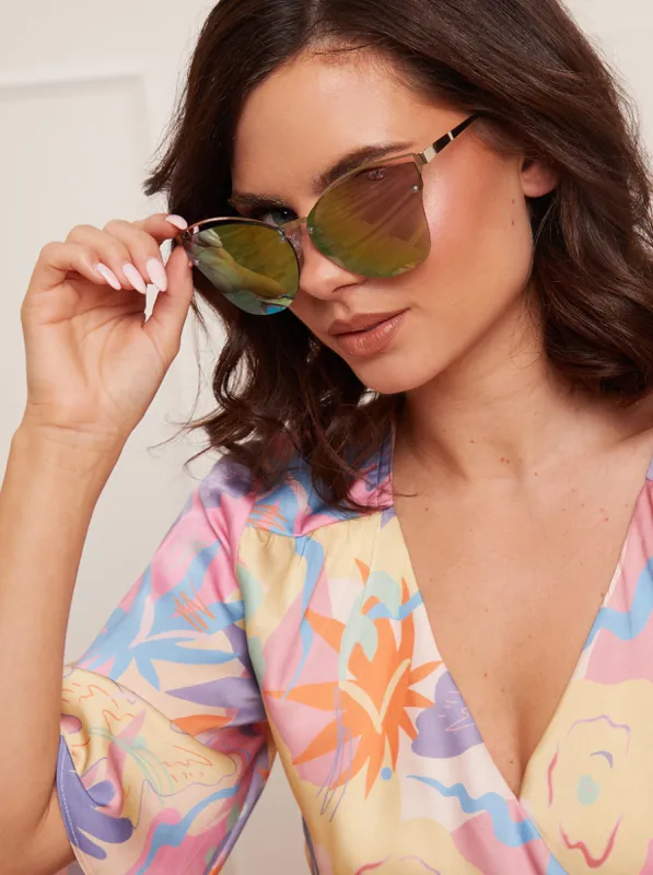Mirror Detail Sunglasses in Multi sold by Chi Chi London