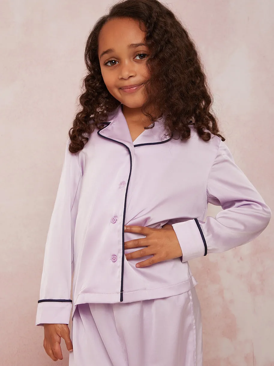 Girls Pyjama Set in Lilac sold by Chi Chi London product image thumbnail 3