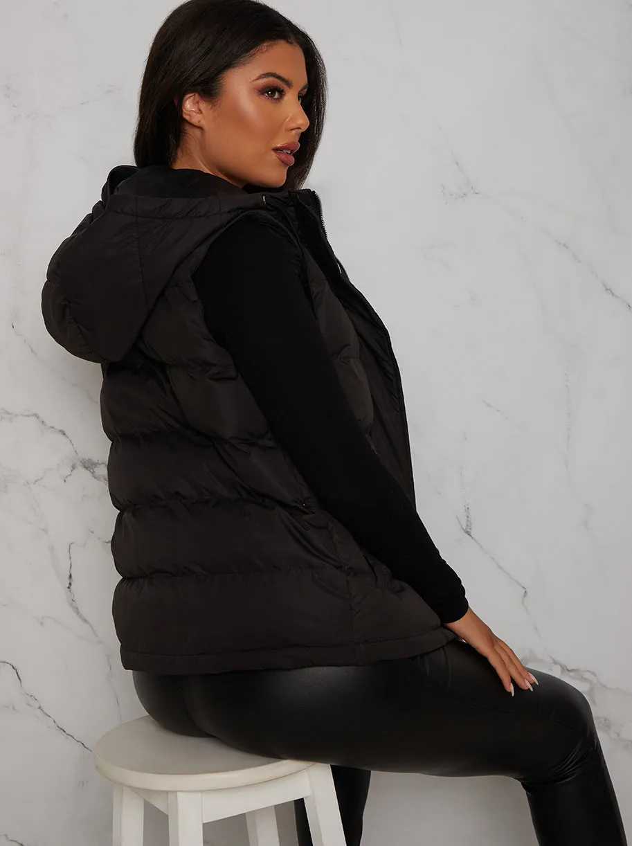 Padded Puffer Gilet in Black sold by Chi Chi London product image thumbnail 3