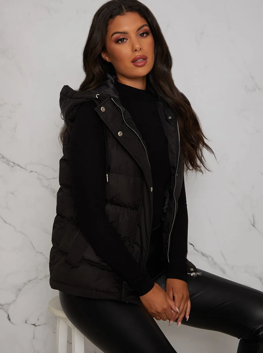 Padded Puffer Gilet in Black sold by Chi Chi London product image thumbnail 4