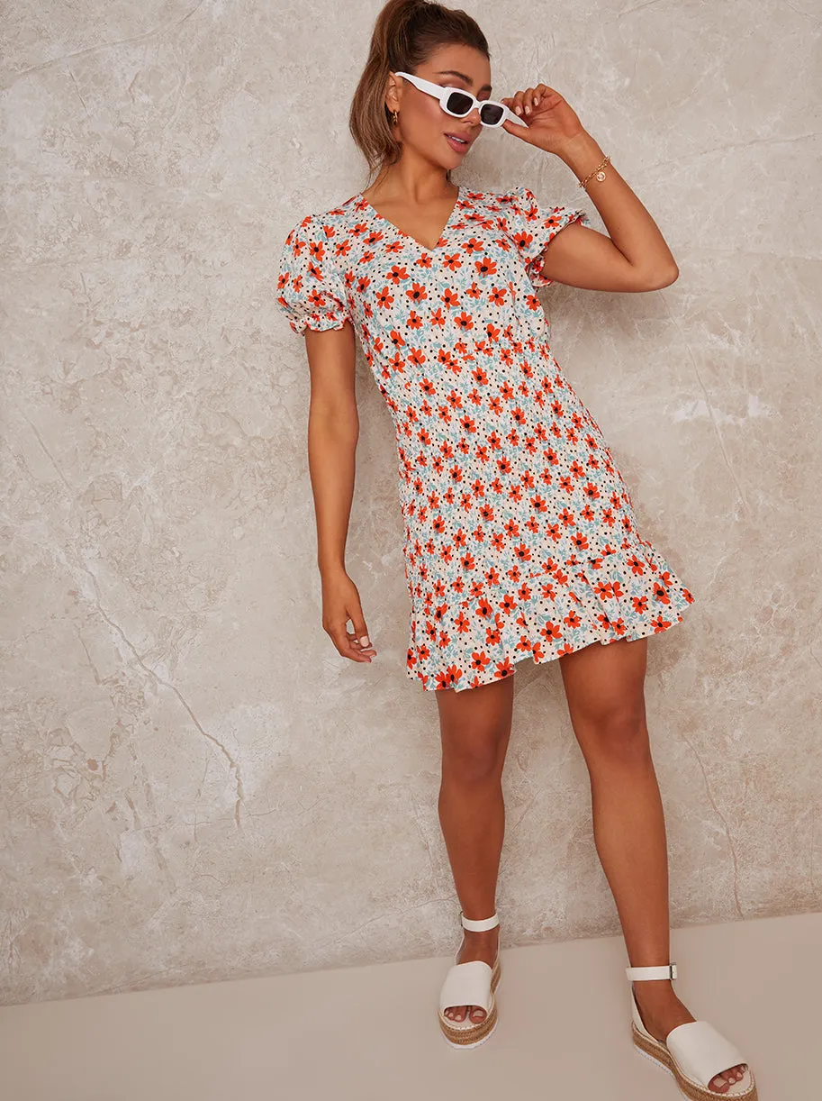 Floral Cap Sleeve Mini Dress in Multi sold by Chi Chi London product image thumbnail 3