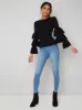 Ruffle Detail Jumper in Black sold by Chi Chi London