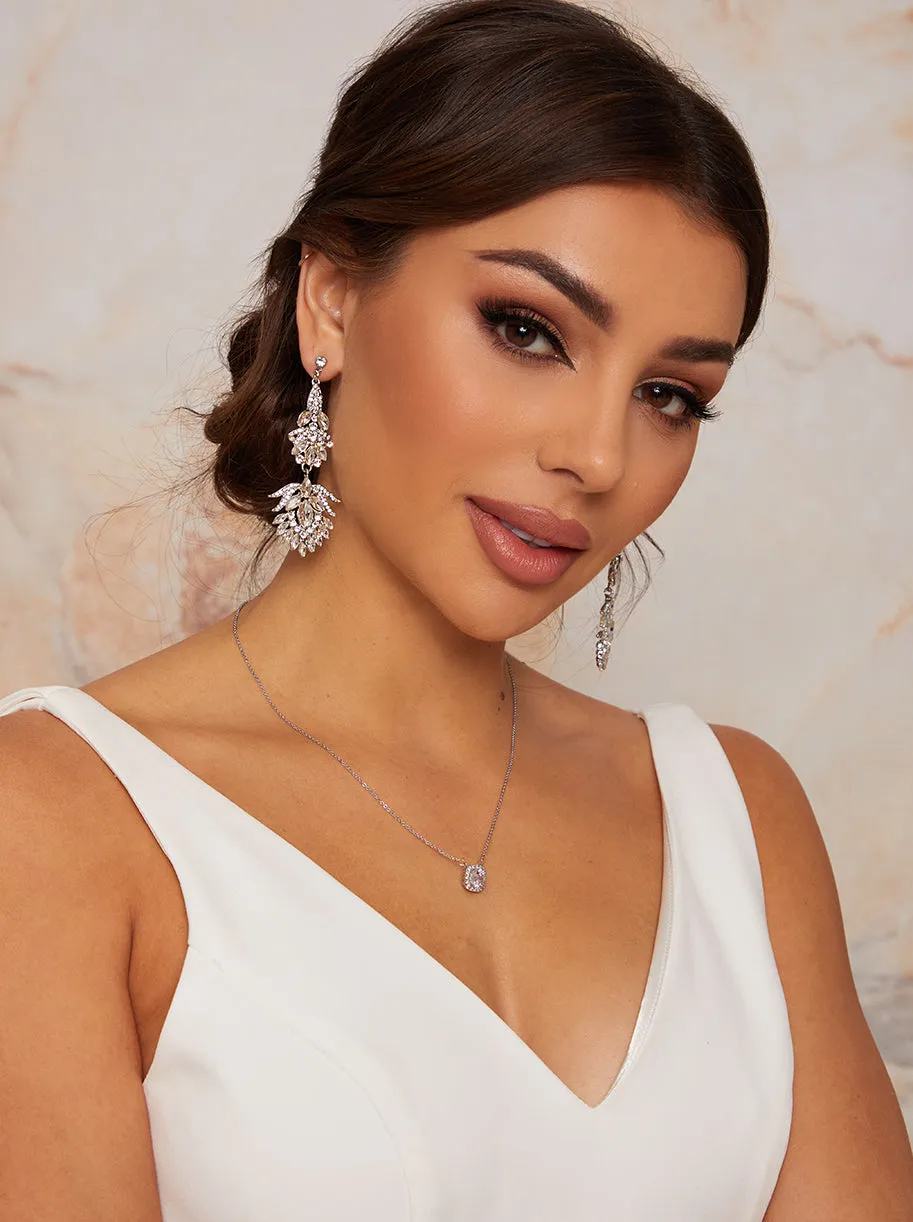 Gemstone Drop Earrings in Silver sold by Chi Chi London product image thumbnail 2