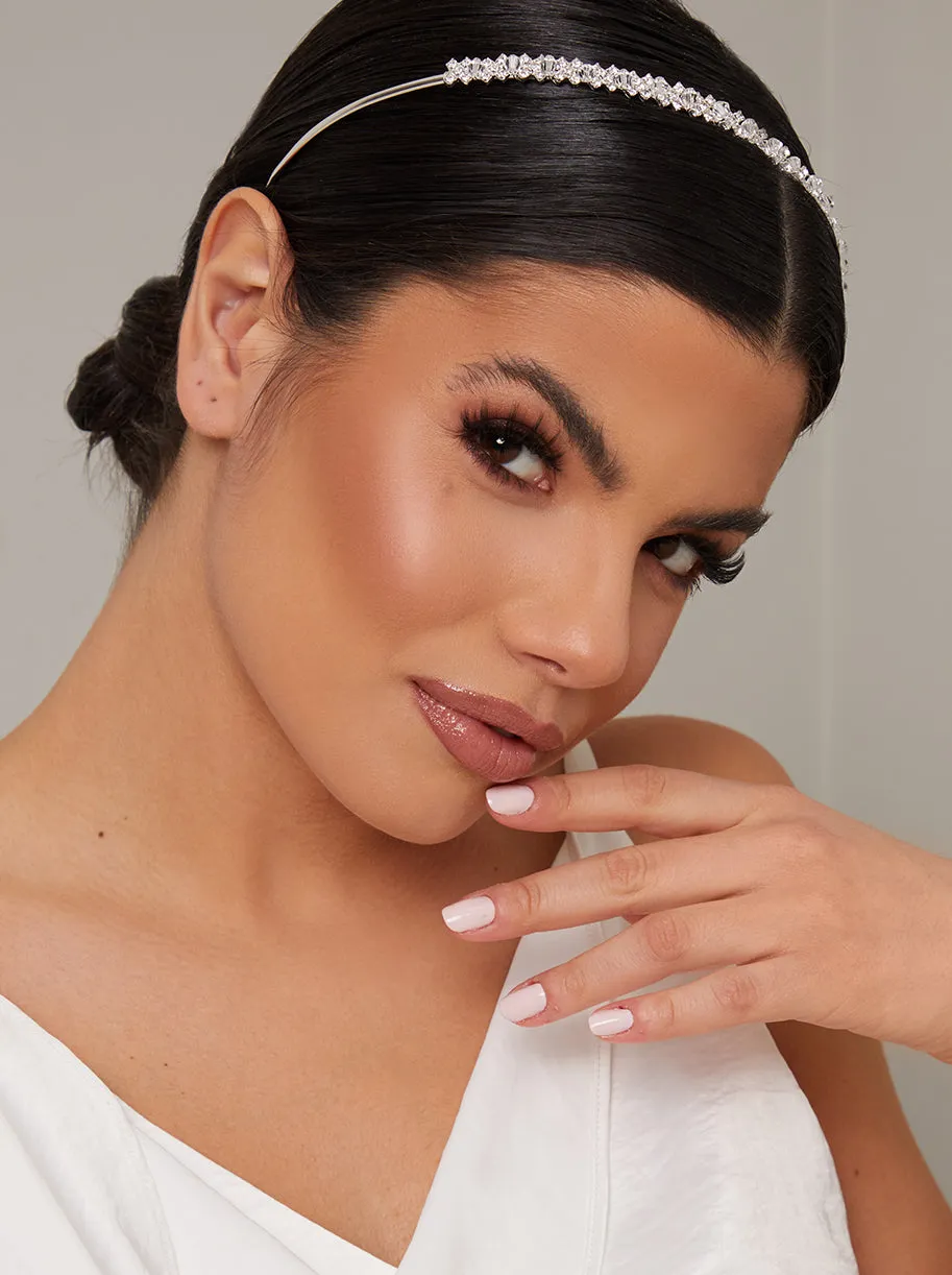 Diamante Wedding Headband in Silver sold by Chi Chi London