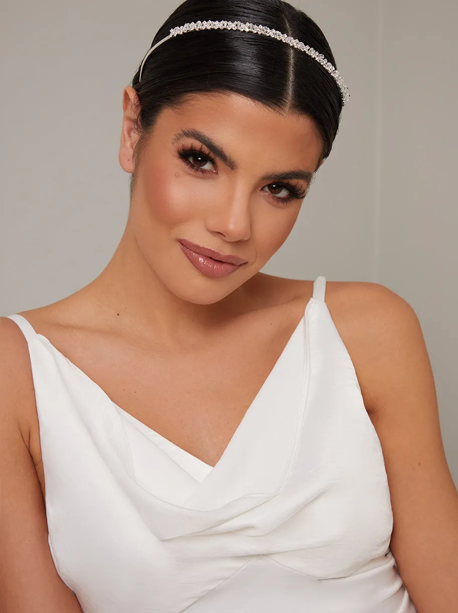 Diamante Wedding Headband in Silver sold by Chi Chi London product image thumbnail 2