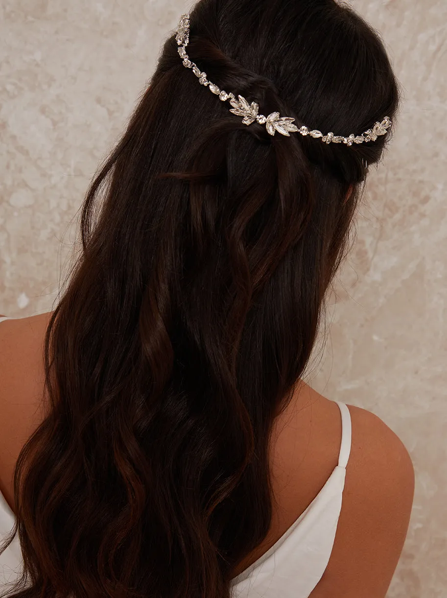 Gemstone Embellished Hair Piece in Silver sold by Chi Chi London product image thumbnail 2