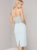Lace Cami Bodycon Midi Dress in Blue sold by Chi Chi London