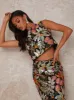 Sequin Leaf Top in Black sold by Chi Chi London