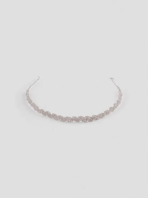 Diamante Beaded Hairband in Silver sold by Chi Chi London product image thumbnail 2