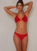 Hipster Bikini Bottoms in Red sold by Chi Chi London