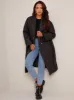 Diamond Quilted Longline Belted Coat in Black sold by Chi Chi London