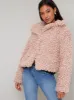 Short Teddy Jacket in Pink sold by Chi Chi London