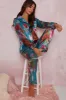 Floral Printed Pyjama Set in Green sold by Chi Chi London
