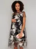 Maternity Floral Embroidered Overlay Dress in Black sold by Chi Chi London