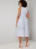 Maternity Emroidered Midi Dress in Grey sold by Chi Chi London