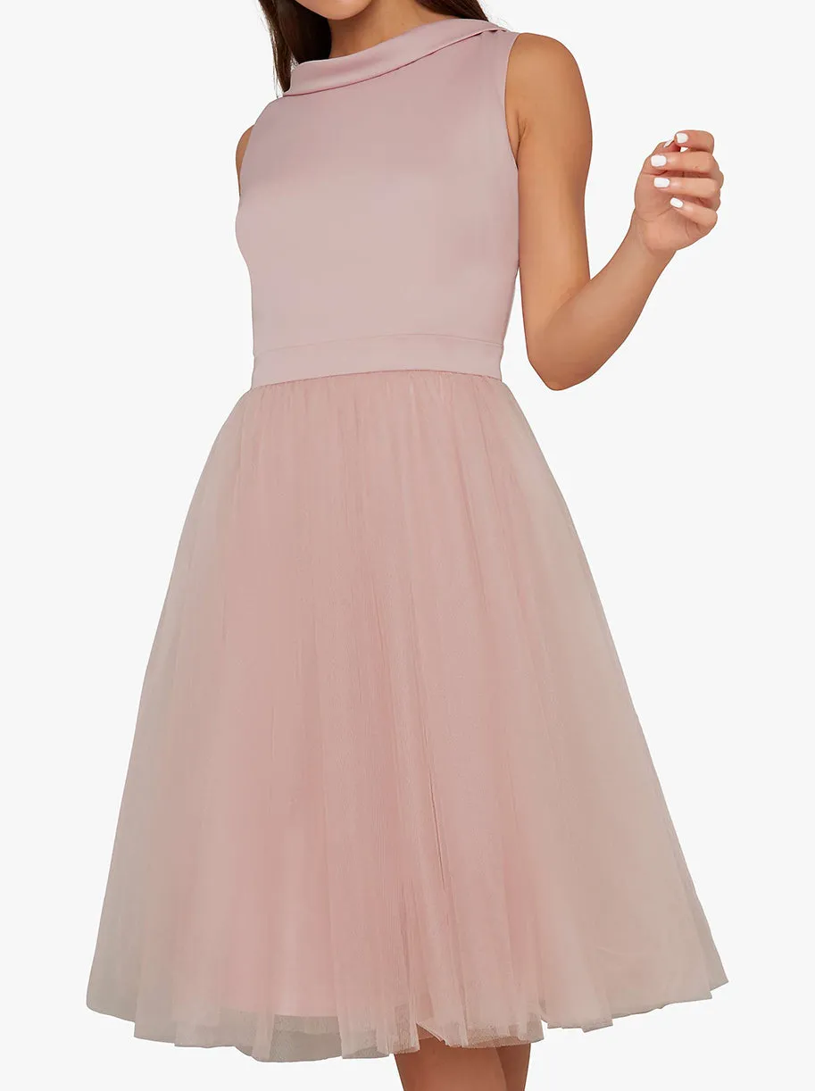 Tulle Skirt Skater Dress in Pink sold by Chi Chi London product image thumbnail 2