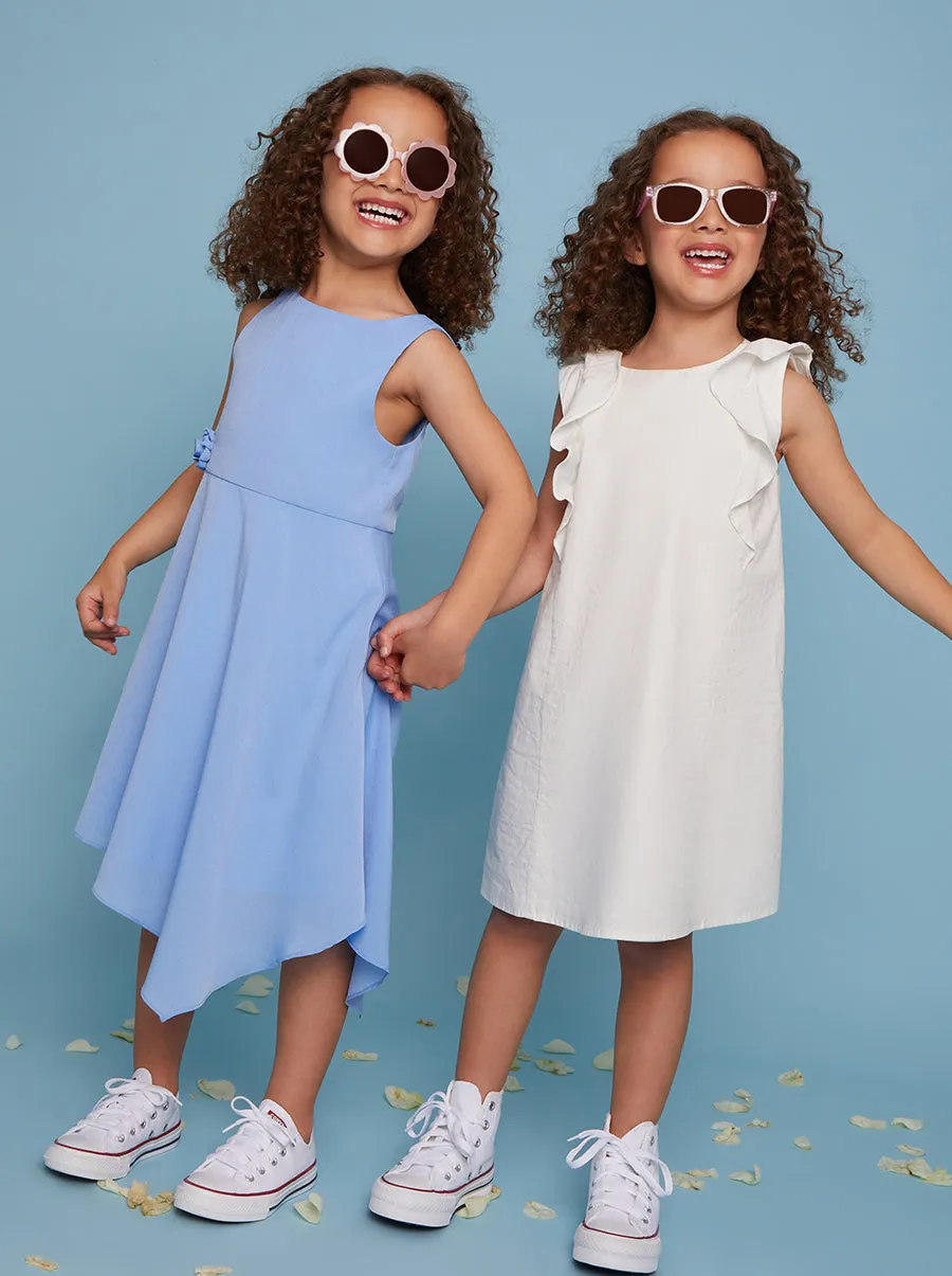Girls Ruffle Detail Dress in White sold by Chi Chi London product image thumbnail 5