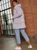 Padded Puffer Coat in Grey sold by Chi Chi London