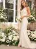 Bridal Halter Style Embellished Wedding Dress in Ivory sold by Chi Chi London