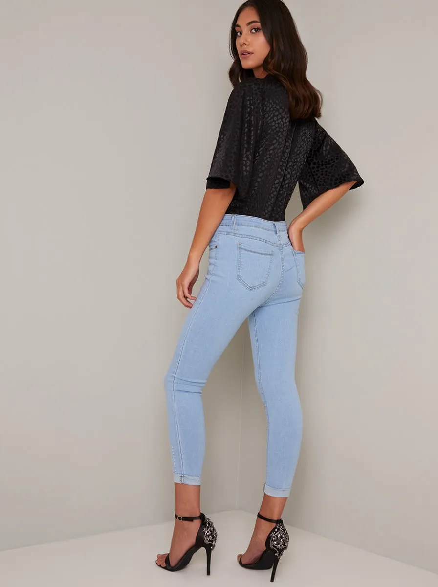 Wrap Style Flared Sleeved Bodysuit in Black sold by Chi Chi London product image thumbnail 4