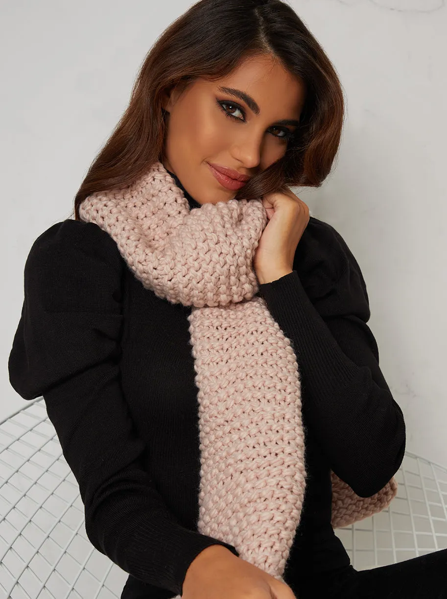 Knitted Scarf in Pink sold by Chi Chi London product image thumbnail 2