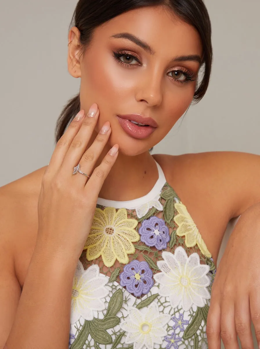 Diamante Detail Ring in Silver Effect sold by Chi Chi London