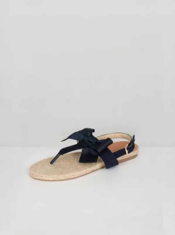 Bow Detail Sandals in Black sold by Chi Chi London