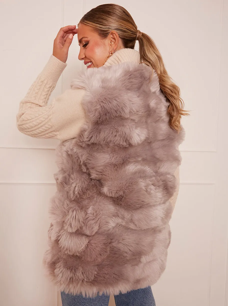 Faux Fur Gilet in Silver sold by Chi Chi London product image thumbnail 5