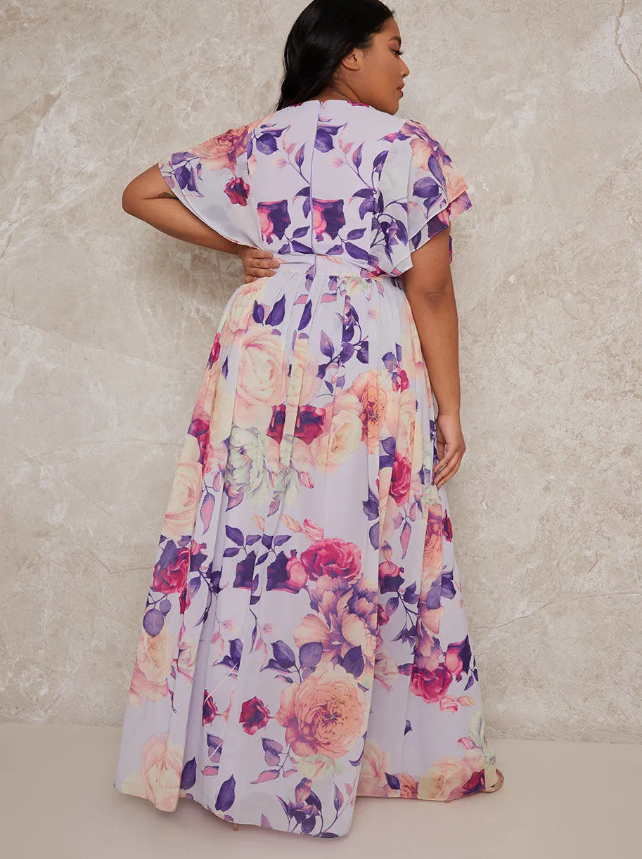 Plus Size Ruffle Floral Frill Maxi Dress sold by Chi Chi London product image thumbnail 3