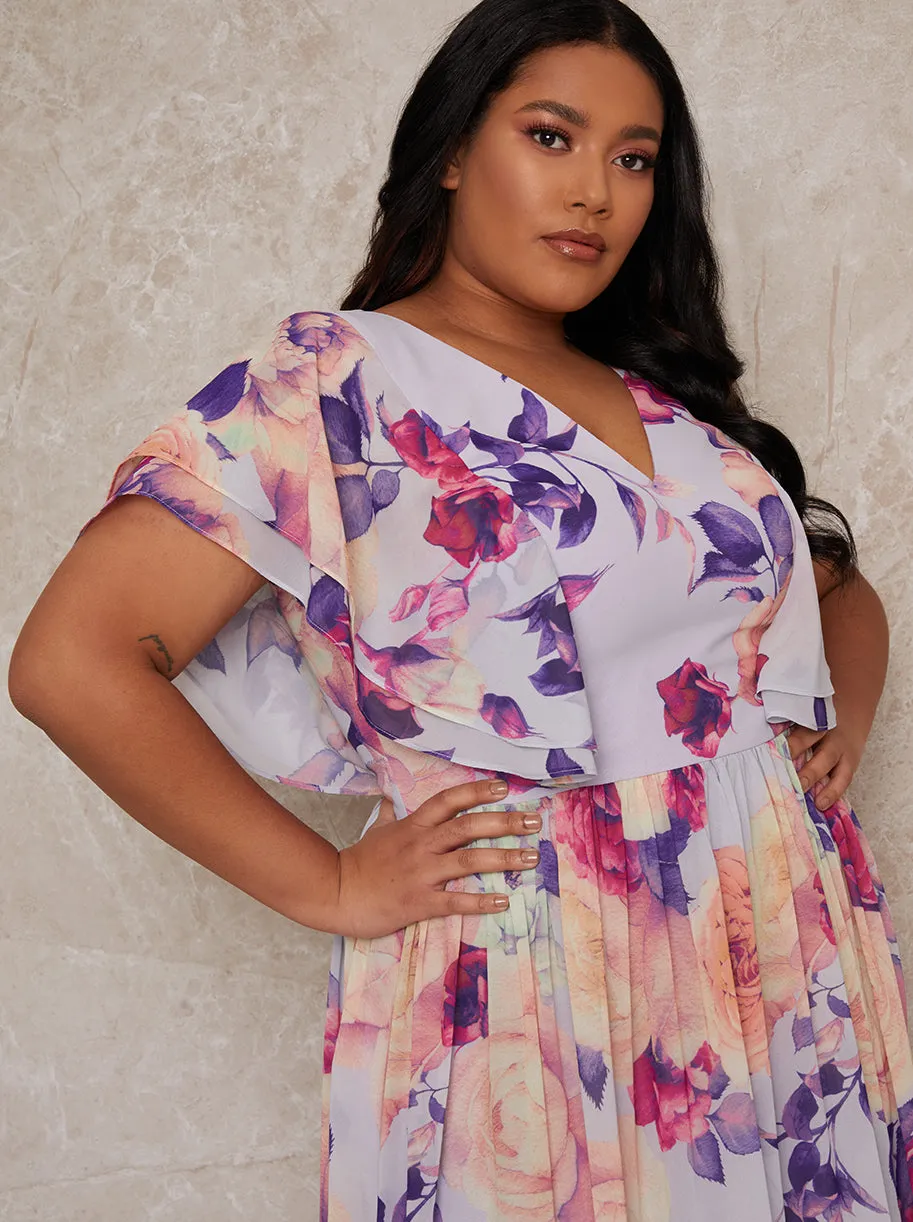 Plus Size Ruffle Floral Frill Maxi Dress sold by Chi Chi London product image thumbnail 4
