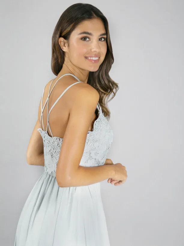 Halter Style Lace Bodice Maxi Dress in Green sold by Chi Chi London product image thumbnail 5