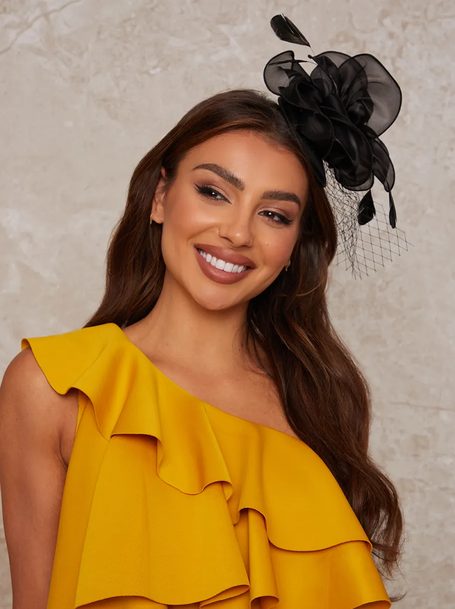 Feather Detail Fascinator in Black sold by Chi Chi London product image thumbnail 2