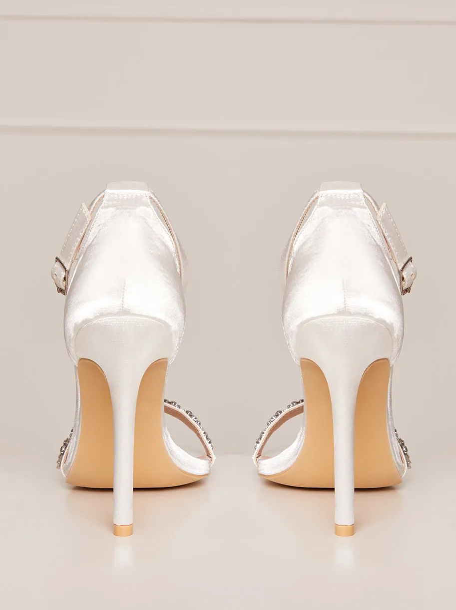 High Heel Diamante Strap Sandals in White sold by Chi Chi London product image thumbnail 5