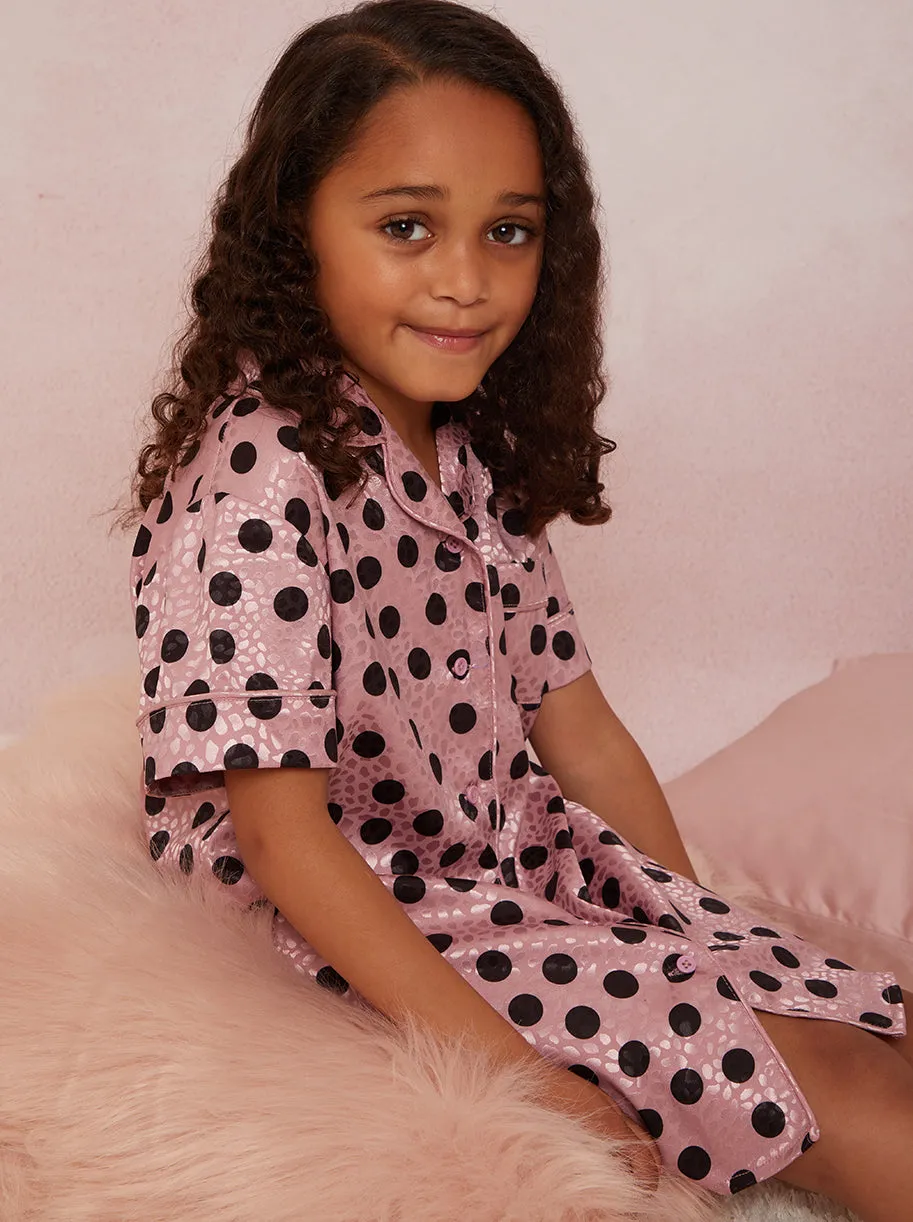 Girls Spot Print Night Dress in Pink sold by Chi Chi London product image thumbnail 3