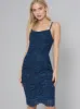 Cami Strap Crochet Lace Bodycon Dress in Blue sold by Chi Chi London