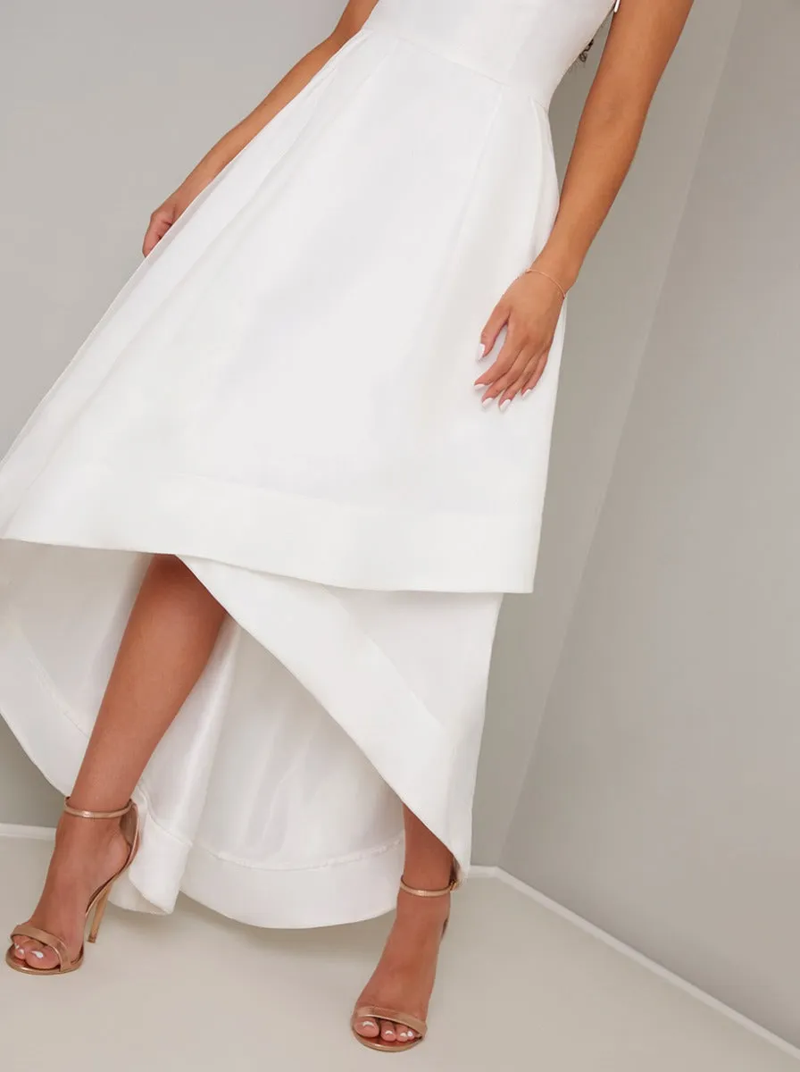 Bardot Dip Hem Midi Dress in White sold by Chi Chi London product image thumbnail 4
