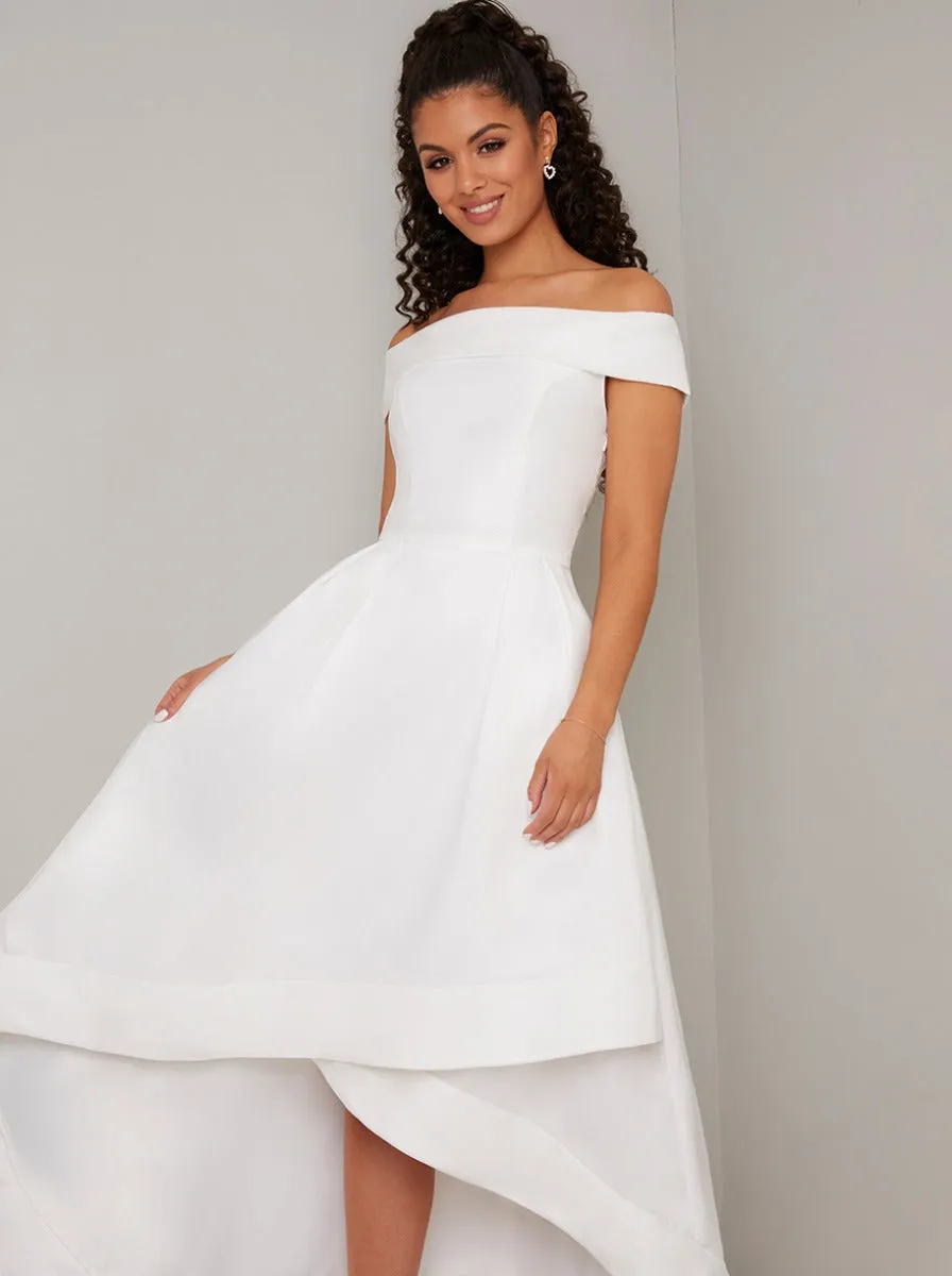 Bardot Dip Hem Midi Dress in White sold by Chi Chi London product image thumbnail 2