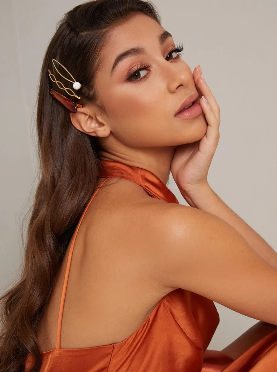 Assorted 3 Pack Hair Clips in Gold Tone sold by Chi Chi London product image thumbnail 2