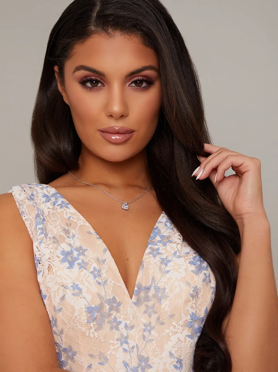 Square Diamante Detail Necklace in Silver Tone sold by Chi Chi London product image thumbnail 2